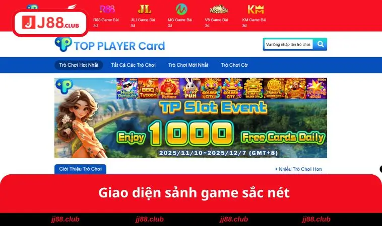 Giao diện sảnh game sắc nét
