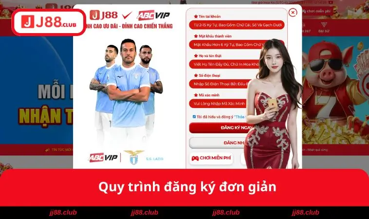 Quy trình đăng ký đơn giản