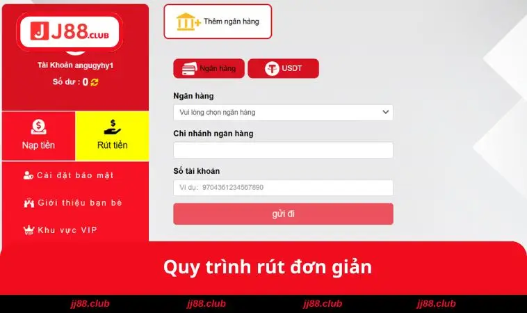 Quy trình rút đơn giản 