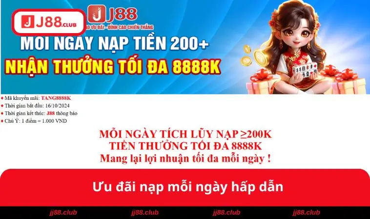 Ưu đãi nạp mỗi ngày hấp dẫn